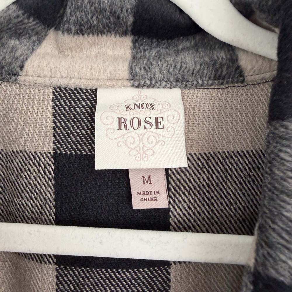 Knox Rose Black and Cream Checkered Shirt - Picture 4 of 7